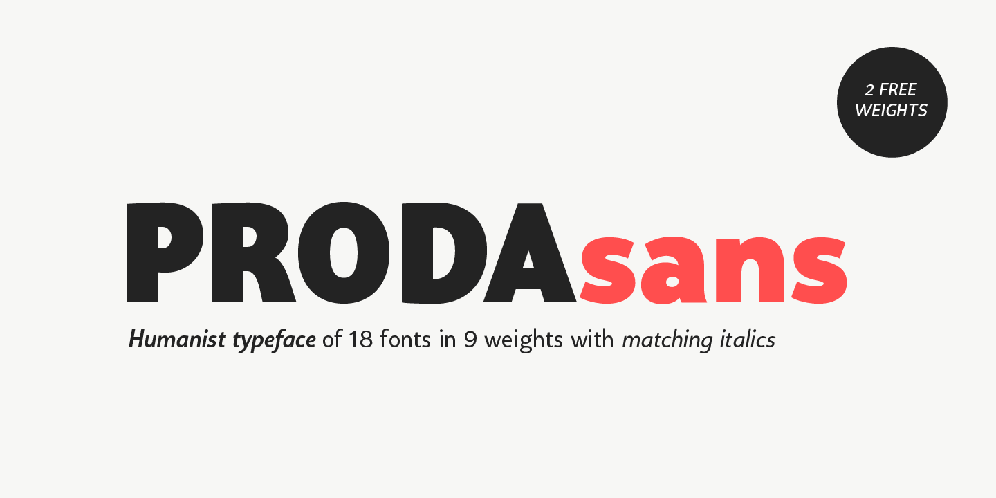 Пример шрифта Proda Sans #1